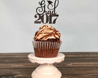 Graduation cupcake toppers, graduation party decorations, grad cap cupcake toppers, graduation decorations, grad 2017, grad decorations