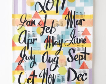 2017 Calendar Tea Towel