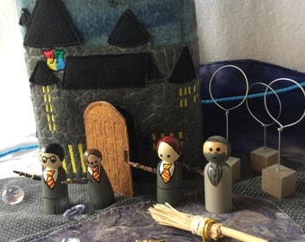 Toy Harry Potter Play Mat with Characters and Accessories -pretend play-travel toy-education- Play Set