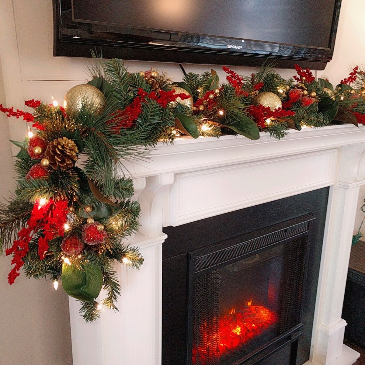 Christmas Garland Holiday Decor Mantle decor Pine Garland