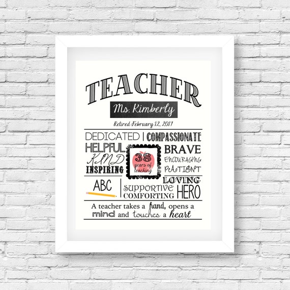 Teacher retirement printable Retirement party Teacher