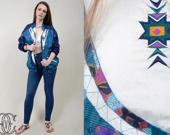vintage 80s windbreaker vintage 1980s southwestern print wilson windbreaker jacket vintage boho bohemian aztec print windbreaker