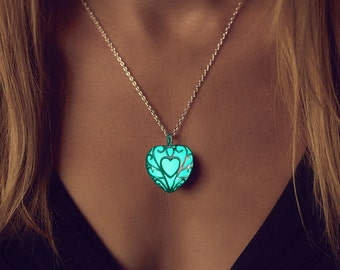 Glowing Necklace - Statement Necklace, Turquoise Jewelry - Turquoise Necklace, Turquoise - Anniversary Gift - Best Friend Gift - Best Friend