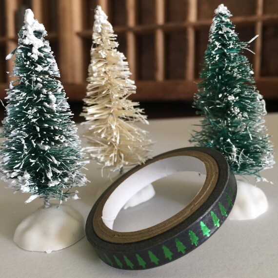 FOIL CHRISTMAS TREE Thin Crafting Tape Metallic Foiled Washi FOIL CHRISTMAS TREE Thin Crafting Tape Metallic Foiled Washi