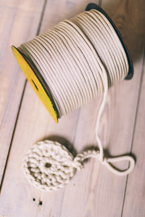 SILVER yarn, diy crafts, craft supplies, diy projects, chunky yarn, colored rope,rope yarn, polyester cord, rope cord, crochet cord. #45