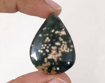 Ocean Jasper Cabochon 30.5Ct (32x23x5 mm) Natural gemstone Water Element NS-16020