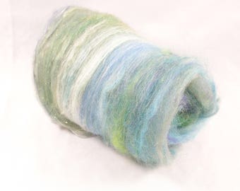 Art batt, Hand dyed, drum carded batt