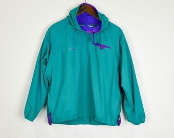 Columbia 90s Windbreaker, Vintage Clothing, 90s Clothing, 90s Clothes, Grunge Jacket, Oversized Jacket, Nylon Windbreaker, Pullover Jacket