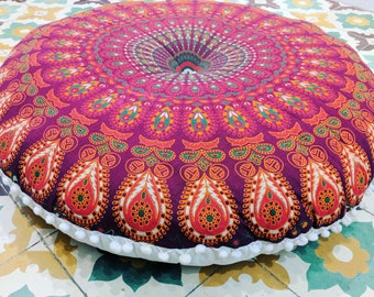 Poufs Floor Cushions Pouf Ottoman Meditation Cushion Pouffe Floor Pillow Pouf Seating Floor Pouf Cushion Cover FILLER NOT INCLUDED
