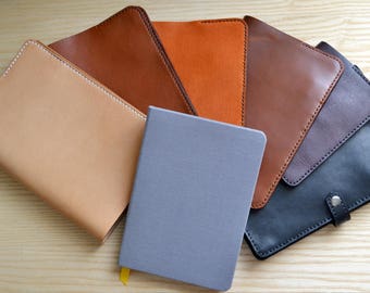 Baron Fig Confidant leather cover | Snap closure, all sizes, 6 Horween leather colours | Notebook leather cover | Journal leather refillable