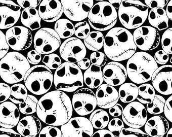 Springs Creative - Nightmare Before Christmas - Jack Skellington Faces - Fabric by the Yard