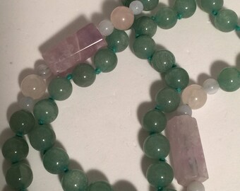 Jade and Rose Quartz Necklace