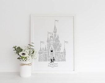 Personalised Disney Engagement Gift, Disney Bride, Disney Wedding, Disney Proposal, Disney Wedding Gift, Cinderella Wedding, Same Sex