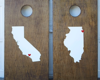 Custom Cornhole Boards ONLY - Bean Bag Toss - Home State
