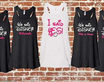 Disney Wedding tanks ~ Bachelorette Tanks ~ Disney Bachelorette Party Tanks