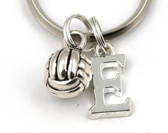 Volleyball Key Ring, Personalized Volleyball Keychain, Senior Gifts, Initial Keychain,Sports Keychain,Volley Ball Key Ring,Team Sports Charm