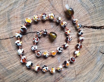 11.75in Mosaic Baltic Amber Teething Necklace