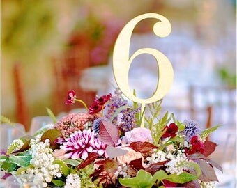Gold Table Numbers for your wedding.