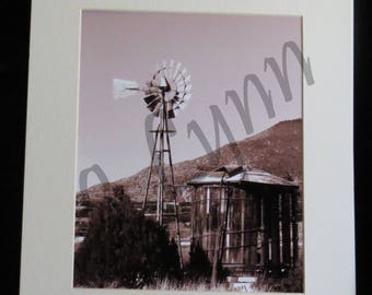Windmill, wooden water tank