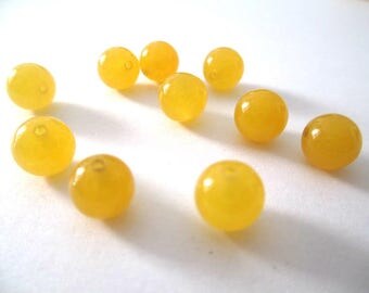 orange 10 natural jade beads 8mm (25)