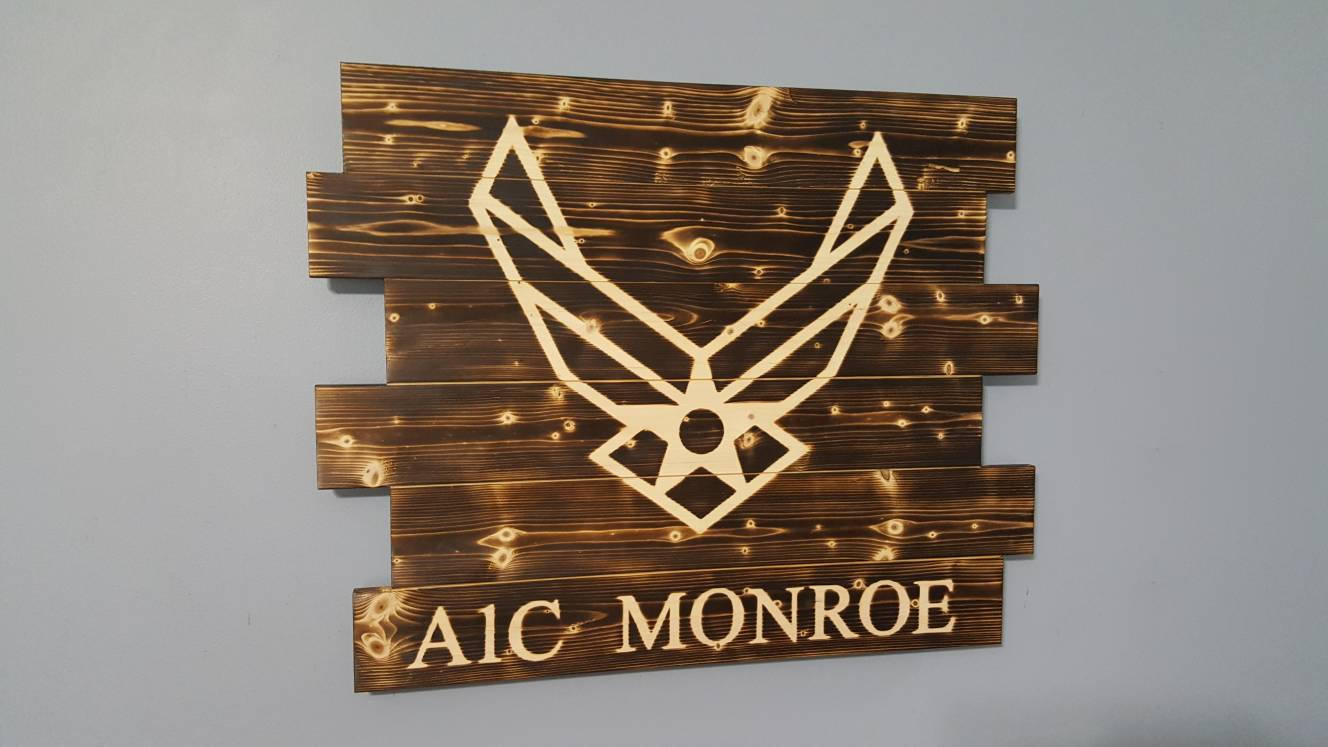 United States Air Force Wooden Rustic Wall Art