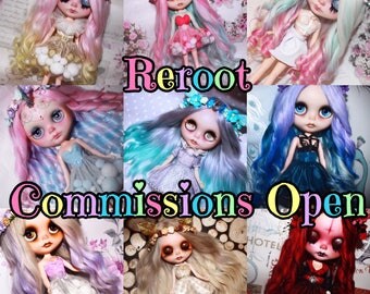 3 ranuras izquierda ~ Blythe Reroot Suri Alpaca cuero cabelludo servicio personalizado hecho a la medida
