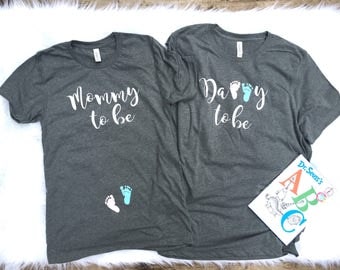 Couples pregnancy Announcement shirts, Preggers Shirt, Couples shirt, Mommy to Be Shirt, Mom to Be, Pregnancy Reveal, New Mom, new dad Shirt
