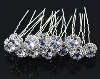 Wedding hair pins crystal bridal hair piece accessories jewelry crystal tiara gift for bride