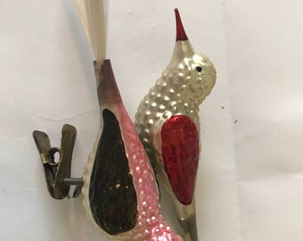 Vintage bird ornaments