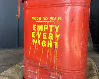 Vintage Oil Disposal Trash Can