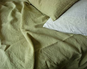 Linen duvet cover green soft linen duvet cover duvet cover queen dubet cover king twin linen bedding by LUXOTEKS