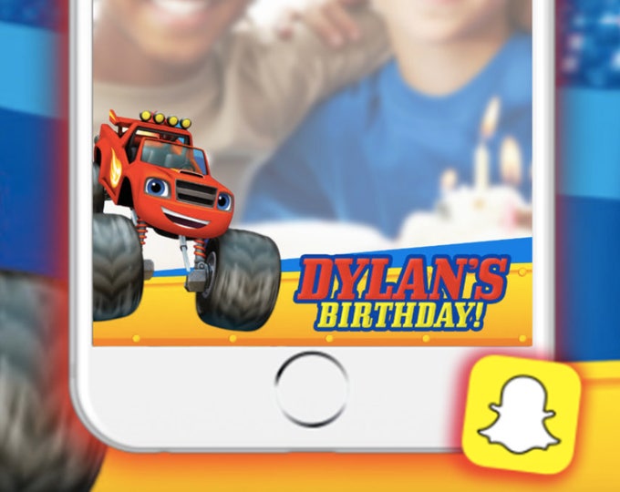SNAPCHAT Geofilter Customized of BLAZE and the Monster Machines - BLAZE - We deliver your order in record time! Less than 4 hours! 2017