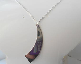 Silver Pendant 6 cm steel chain necklace