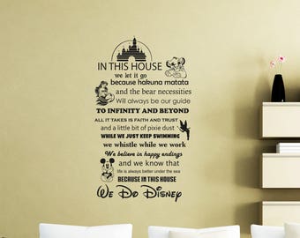 Disney Wall Decor disney wall decal | etsy Disney Wall Decor disney wall decal | etsy