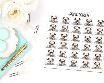 Dish Washing Pug Planner Stickers