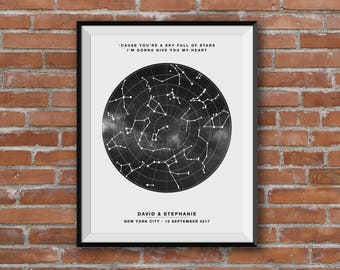 Night sky print | Etsy