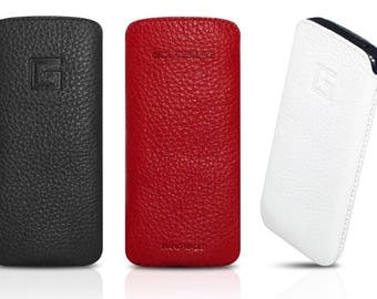 IPhone de Apple SE / 5s / 5 tapa cuero caso manga cuero celular calcetín móvil caso de Funda cuero negro blanco rojo