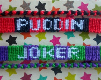 Joker and Harley Quinn Bracelets | Why so serious? | Puddin Bracelet | Joker Bracelet | Suicide Squad | Villian Bracelet | Couple Bracelet