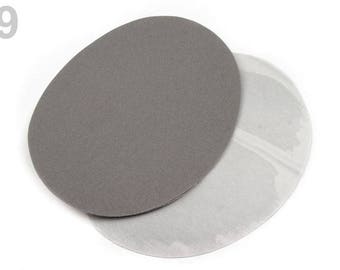 Oval Iron-on Patches 11 x 14 cm - Grey