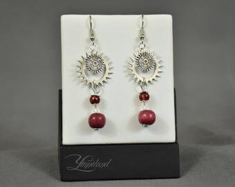 Steampunk Jewellery - Handmade silver steampunk earrings with gears and cogs - Melissa