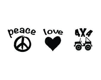 Free Free 198 Peace Love Jeep Svg Free SVG PNG EPS DXF File