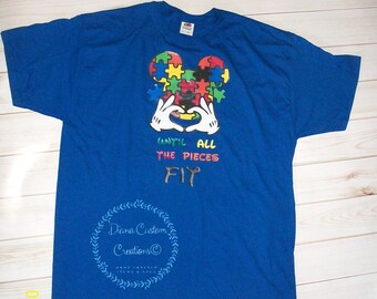 Disney Autism Awareness Support Love Shirt