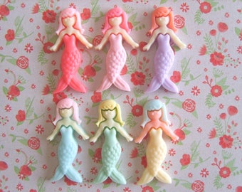 Mermaid Cabochons, Mermaid Flatbacks, Mermaids, Resin Mermaid,