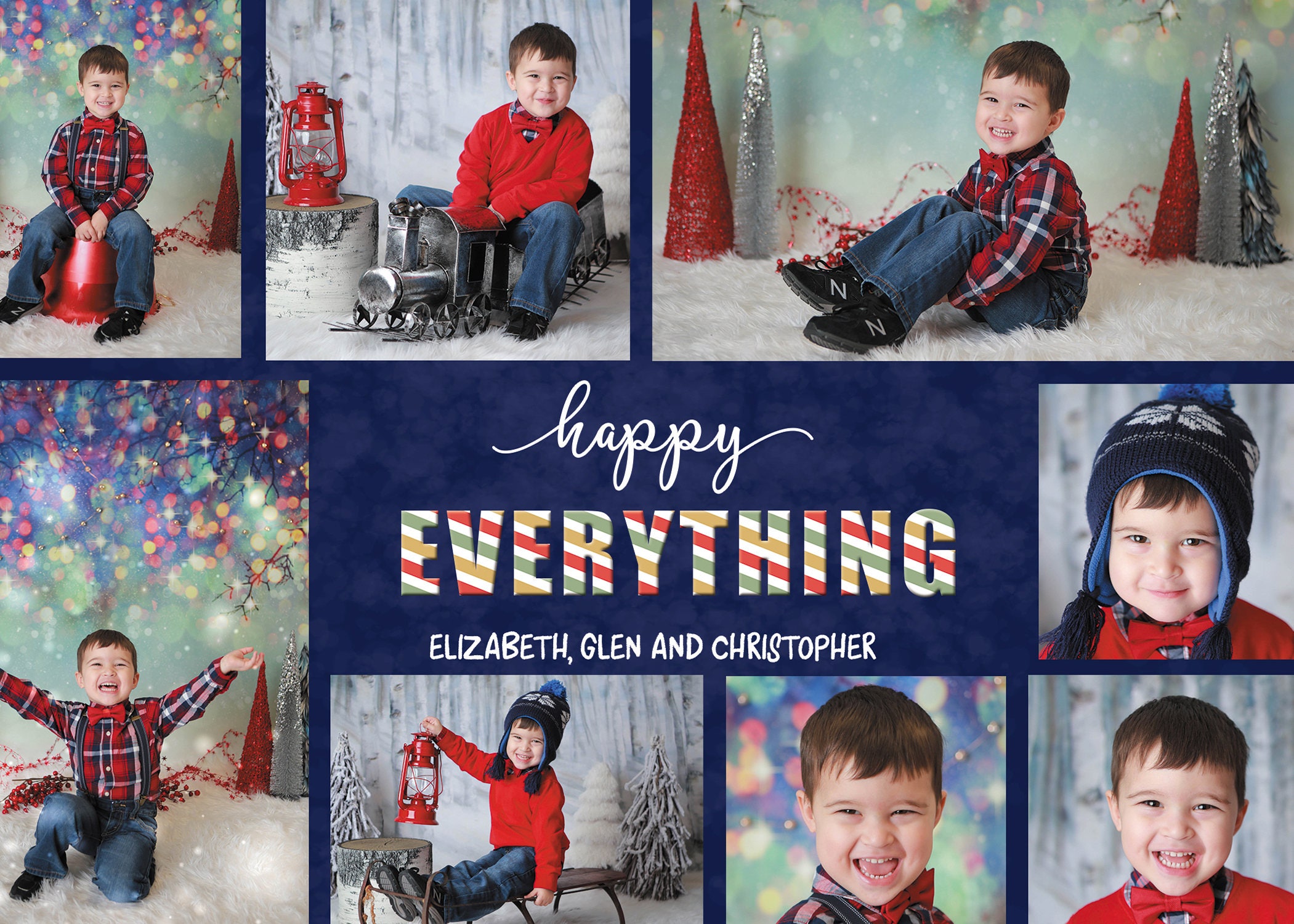 Photo Christmas Cards, Printed Photo Christmas Cards, Multiple Photo