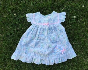 Vintage 80's girls floral dress