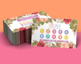Punch Card, Reward Card, Free Personalize, Home Office Approved (color), Consultant Digital Card, Lula Punch Card, Free personalization