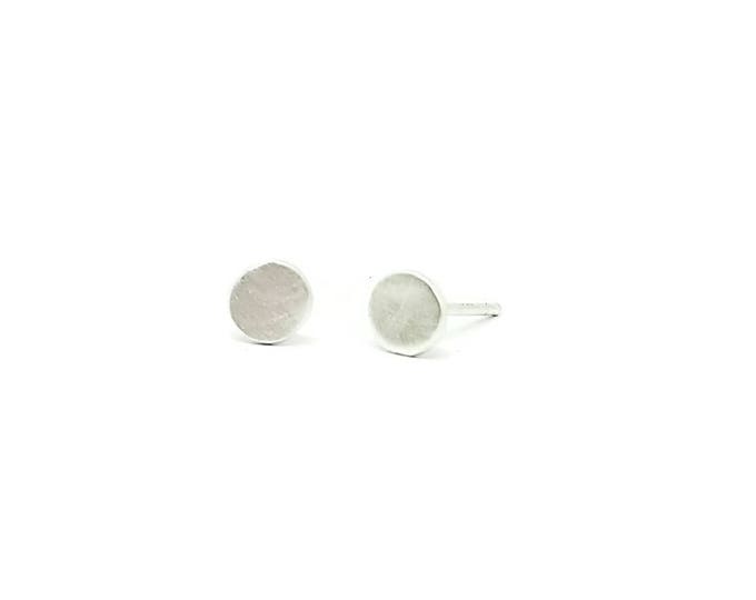 Circle and Bar Sterling Silver Stud Earring Set, Everyday Earrings, Small Stud Earrings, Unique Birthday Gift, Gift for Her