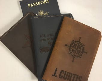 Personalized Passport Cover Passport Holder Passport Wallet Leather Passport Holder Gift for Couple Gift for Groom Bride Wedding Gift