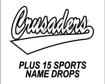 Crusaders Swoosh Download Files - SVG, DXF, EPS, Silhouette Studio, Vinyl Cutting Files, Digital Cut Files - Use with Cricut and Silhouette