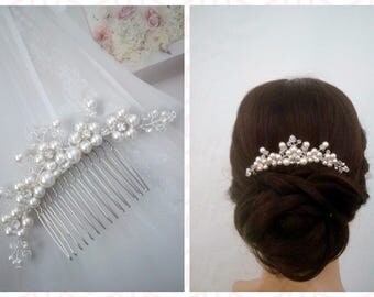 Wedding Hair Comb Bridal Hair Vine, Bridal Hair Comb Silver Bridal Hairpiece Bridal Hair Accessories Crystal Hair Comb Bridal Hair Piece LEA